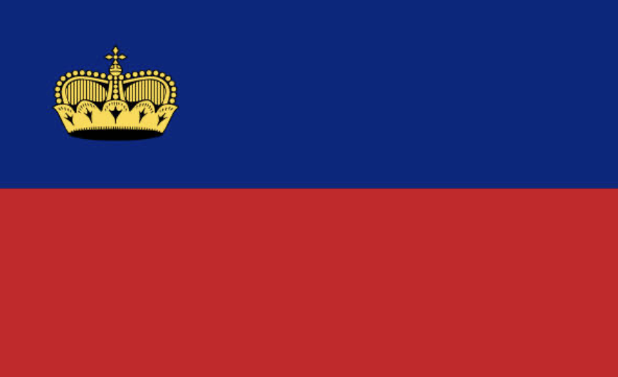 Bandiera nazionale discreta del Liechtenstein